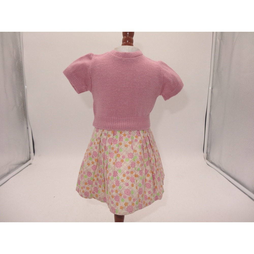 American Girl Doll Kit Kittredge Meet Outfit Pink Cardigan Floral Skirt